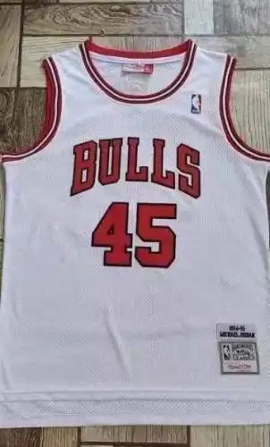 Bulls No. 45 Michael Jordan Retro White