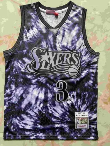 76ers No. 3 Allen Iverson Star Edition Retro Black