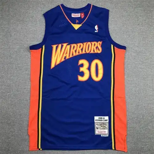 Warriors No. 30 Stephen Curry Retro Blue