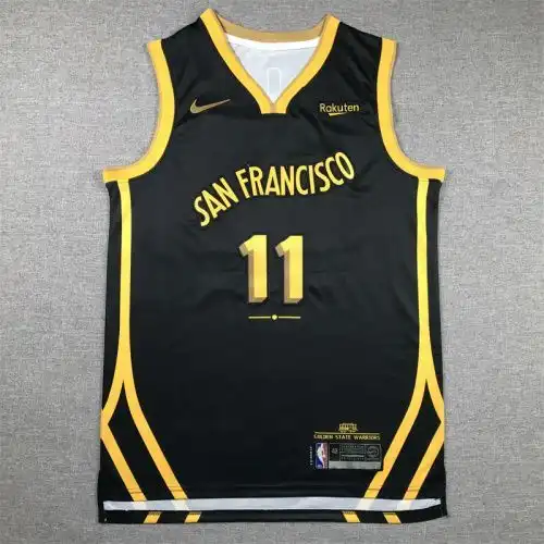 24 season Warriors No. 11 Klay Thompson City Edition Black