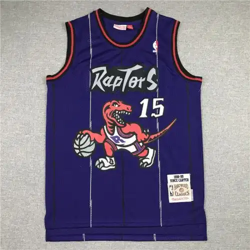 Raptors No. 15 Vince Carter Retro Big Dragon Purple
