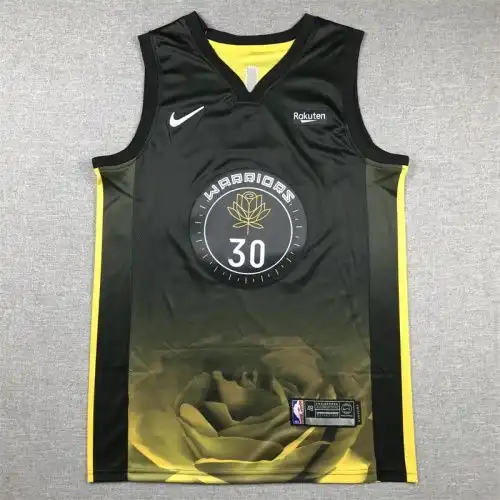 23 season Warriors No. 30 Stephen Curry City Edition Black