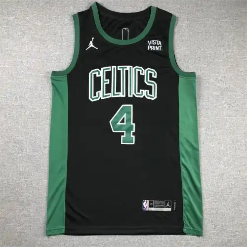 Celtics No. 4 Ju Holiday Black Green Side
