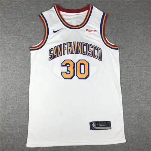 Warriors No. 30 Stephen Curry San Francisco version white