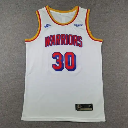 25th season Warriors No. 30 Stephen Curry Classic White