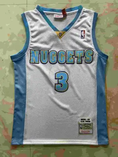 Nuggets No. 3 Allen Iverson Retro White