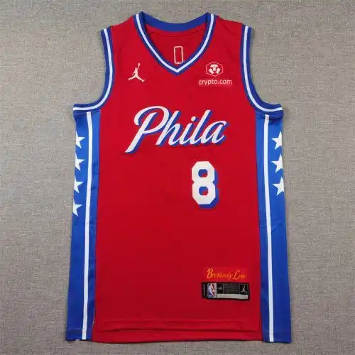 76ers No. 8 Paul George Red