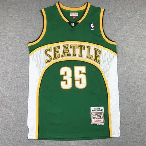 Supersonics No. 35 Kevin Durant Retro Green