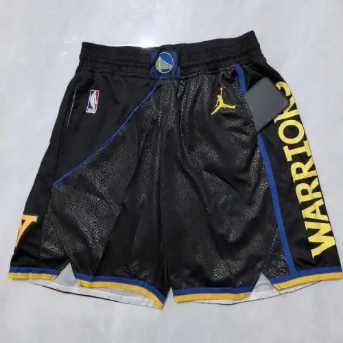 25th season Warriors Black City version side pocket pants