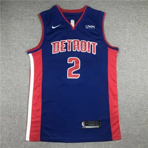 Pistons No. 2 Cade Cunningham Blue
