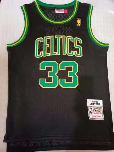 Celtics No. 33 Larry Joe Bird Retro Classic Black