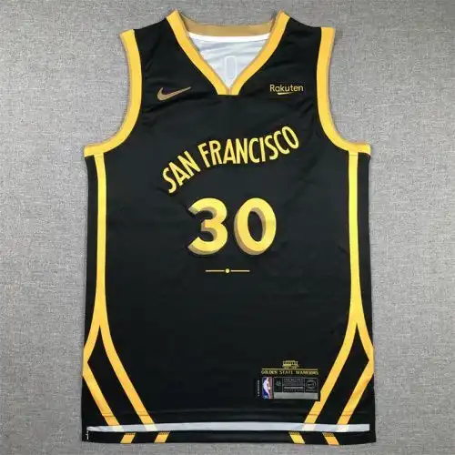 24 season Warriors No. 30 Stephen Curry City Edition Black