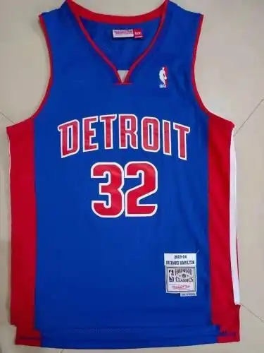 Pistons No. 32 Richard Hamilton Retro Blue