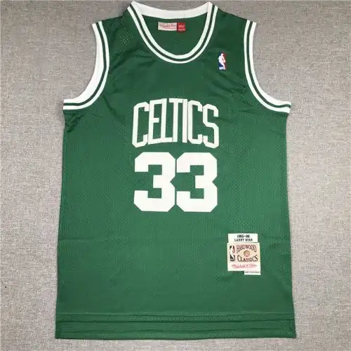 Celtics No. 33 Larry Joe Bird Retro Green