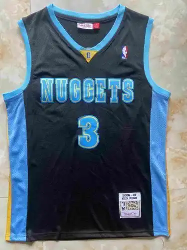 Nuggets No. 3 Allen Iverson Retro Black