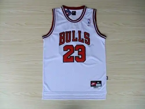 Bulls No. 23 Michael Jordan Mesh White