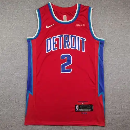 22 season Pistons No. 2 Cade Cunningham City version red