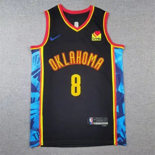 25th season Thunder No. 8 Jaylen Williams Black City Edition
