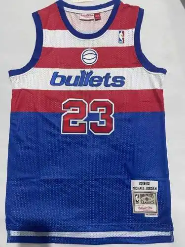 Wizards No. 23 Michael Jordan Bullet Retro Blue