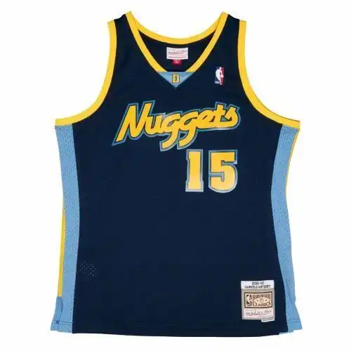 Nuggets No. 15 Cameron Anthony Retro Dark Blue