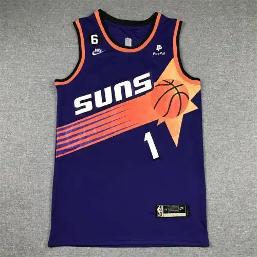 Suns No. 1 Devin Booker Classic Purple