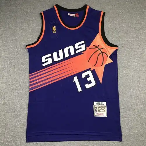 Suns No. 13 Steve Nash Gold Label Retro Purple