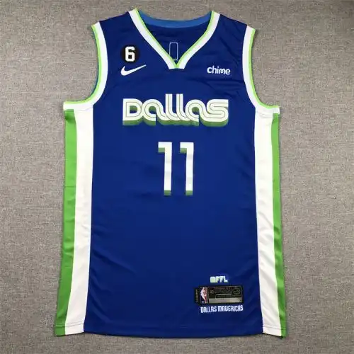 23 season Mavericks No. 11 Kyrie Irving City version blue