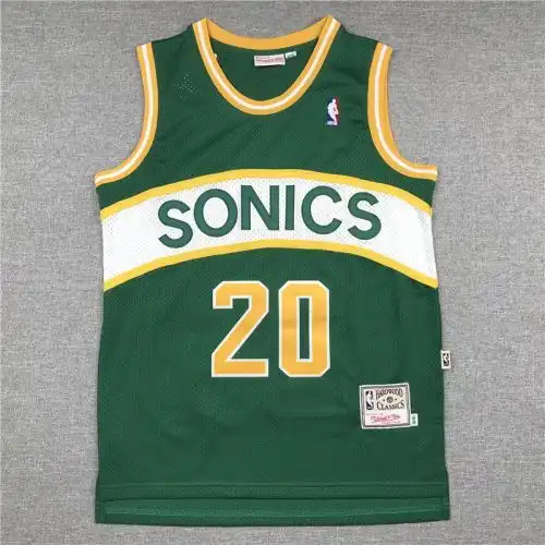 Supersonics No. 20 Gary Payton Retro Green