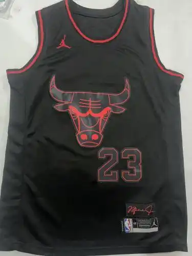 Bulls No. 23 Michael Jordan Big Bull Head Black