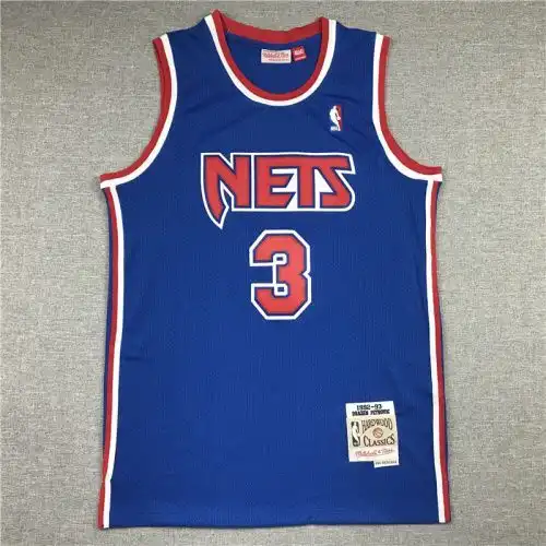 Nets No. 3 Derazan Pitrovic Retro Blue