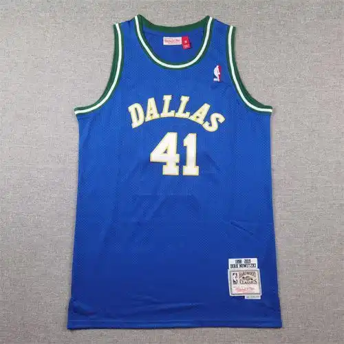 Mavericks No. 41 Dirk Nowitzki Retro Blue