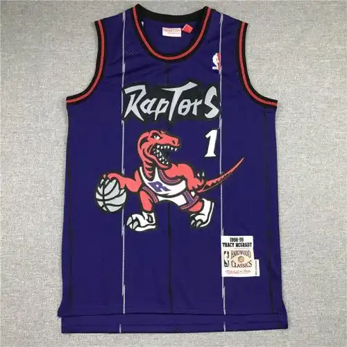 Raptors No. 1 Tracy McGrady Retro Purple Dragon