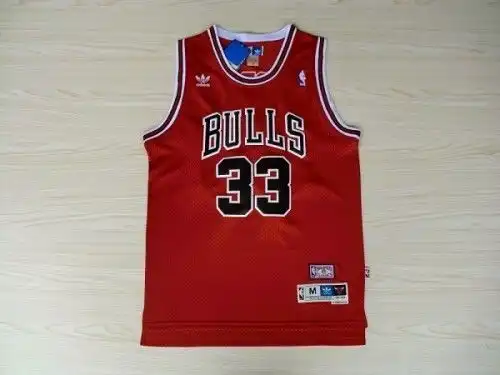 Bulls No. 33 Scottie Pippen Red