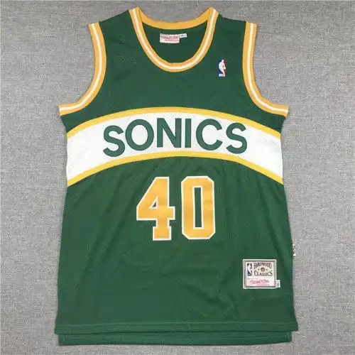 Supersonics No. 40 Sean Camp Retro Green