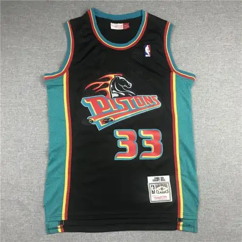 Pistons No. 33 ｇｒａｎｔ Hill Big Head Horse Retro Black