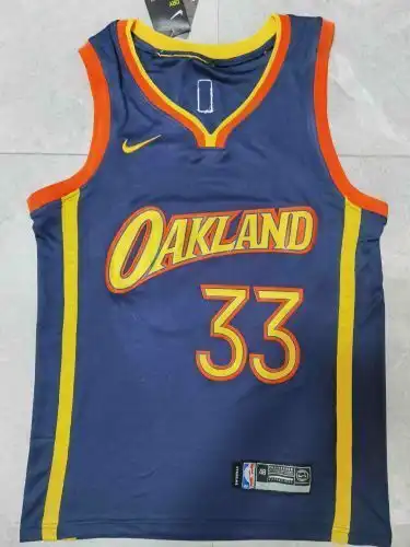 21 season Warriors No. 33 James Wiseman Deep Blue