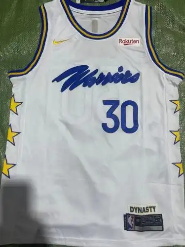 Warriors No. 30 Stephen Curry New White
