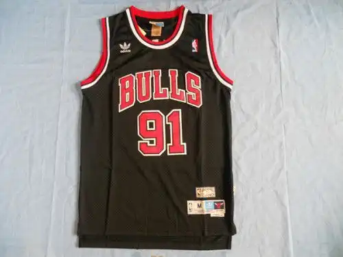 Bulls No. 91 Dennis Rodman Black