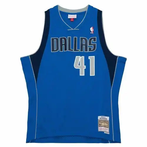 Mavericks No. 41 Dirk Nowitzki Retro Regular Blue