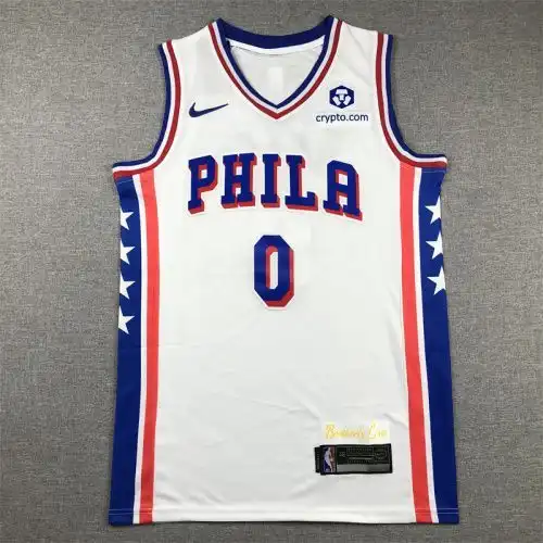 76ers No. 0 Terris Maxi White