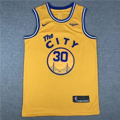 Warriors No. 30 Stephen Curry Yellow