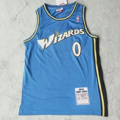 Wizards No. 0 Gilbert Arenas Retro Blue