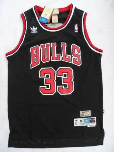 Bulls No. 33 Scottie Pippen Black
