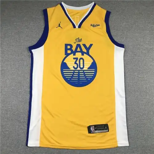 Warriors No. 30 Stephen Curry Statement Yellow