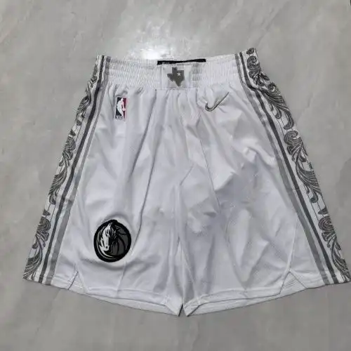 25 season Mavericks white city version trousers