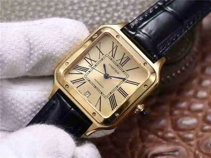 卡地亚Cartier山度士SANTOS-DUMONT 男款49mmX36mm厚度9mm，女款44mmX33mm厚度9mm (21).webp