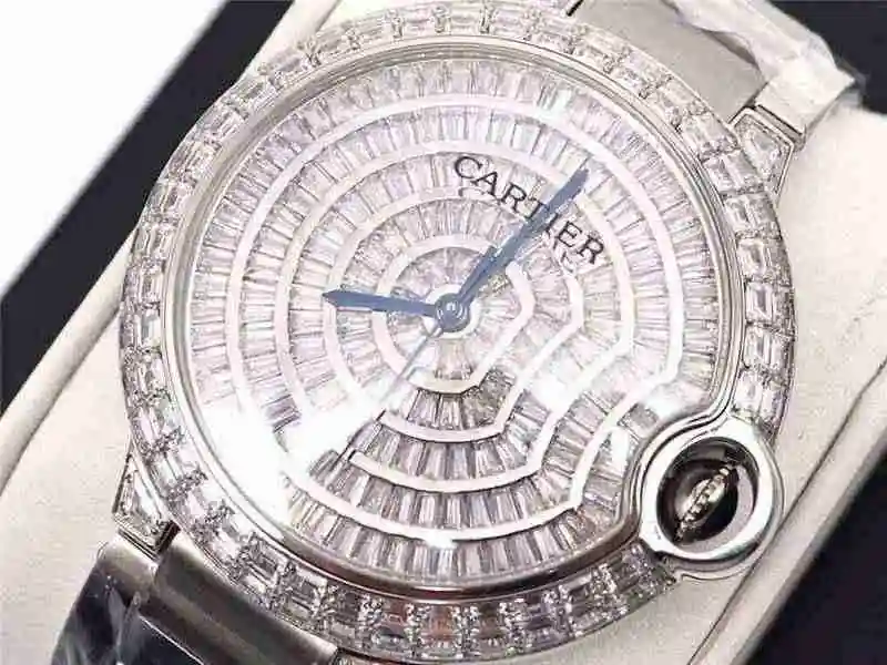 卡地亚Cartier蓝气球方钻满天星手表 42mm (61).webp