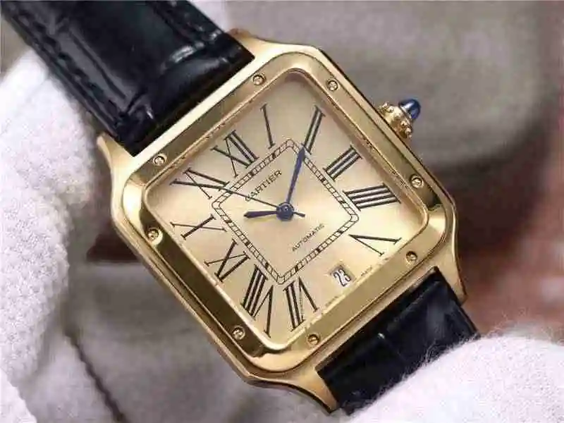 卡地亚Cartier山度士SANTOS-DUMONT 男款49mmX36mm厚度9mm，女款44mmX33mm厚度9mm (40).webp