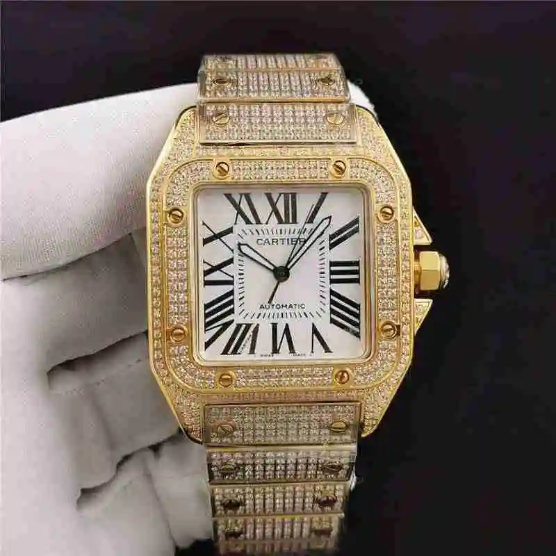 高级满天星腕表CARTIER卡地亚山度士系列 直径51mmX41.3mm (74).webp