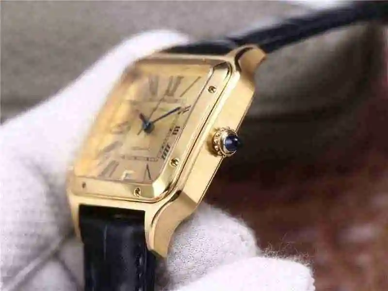 卡地亚Cartier山度士SANTOS-DUMONT 男款49mmX36mm厚度9mm，女款44mmX33mm厚度9mm (41).webp